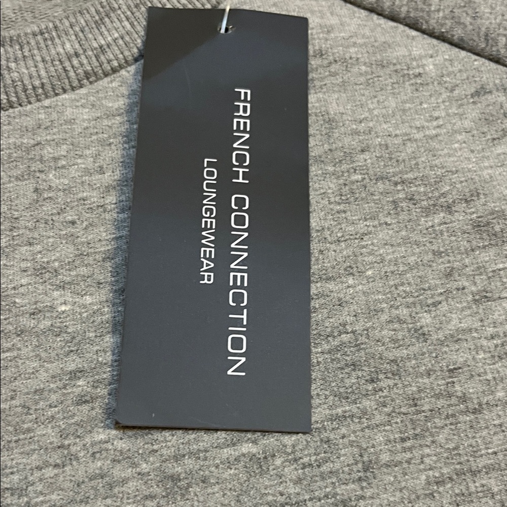 French Connection Loungewear Gray Crewneck Sweatshirt Size M NWT - Picture 2 of 10